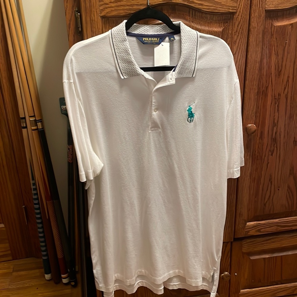Polo Ralph Lauren men’s XL polo white cotton‎ golf green logo